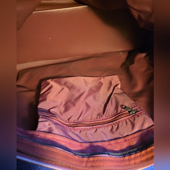 Samsonite Burgundy Tote Bag Luggage Carryon Sturdy Zipper Pockets - Picture 10 of 12